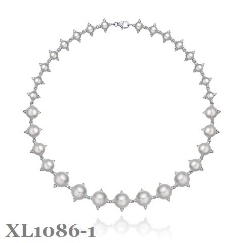 Silver Pearl Necklace XL1086