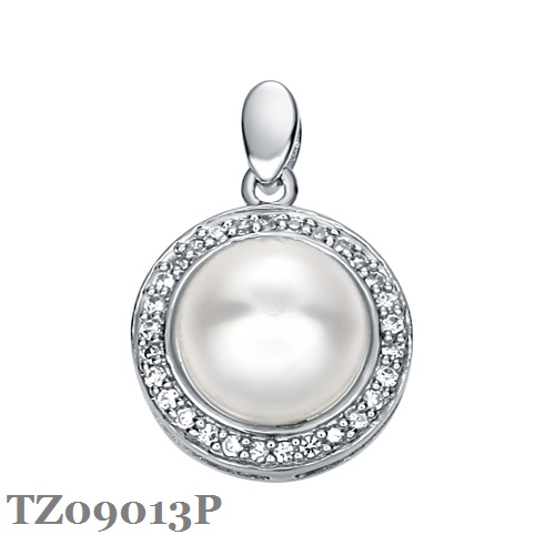 Silver Pearl Pendant TZ09013P