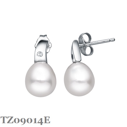 Silver Pearl Earring TZ09014E