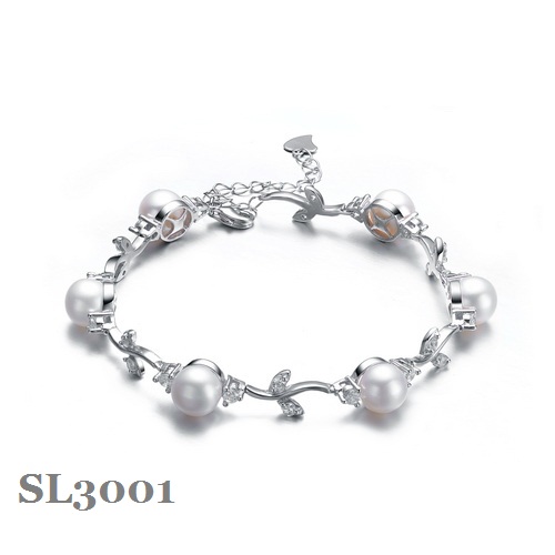 Silver Pearl Bracelet SL3001