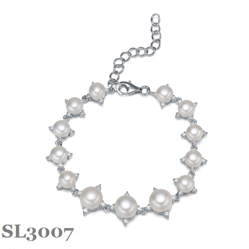 Silver Pearl Bracelet SL3007