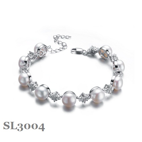 Silver Pearl Bracelet SL3004