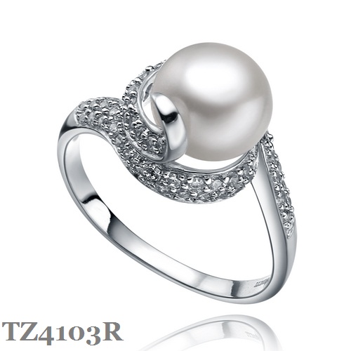 Silver Pearl Ring TZ4103R