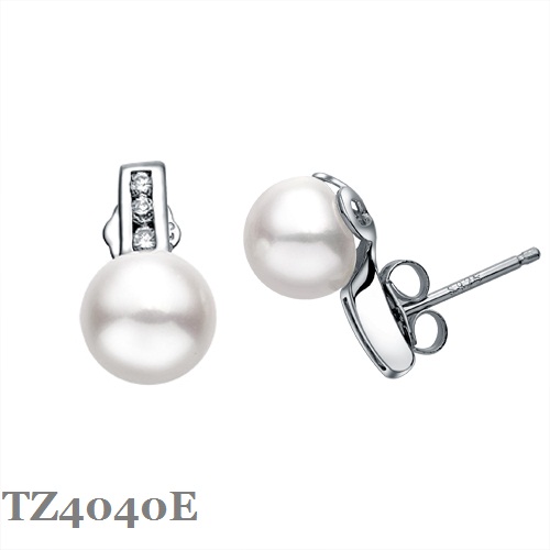 Silver Pearl Earring TZ4040E