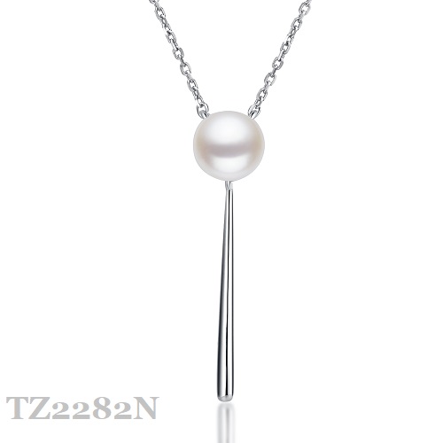 Silver Pearl NecklaceTZ2282N