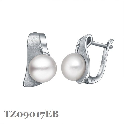 Silver Pearl Earring TZ09017EB