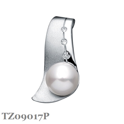 Silver Pearl Pendant TZ09017P