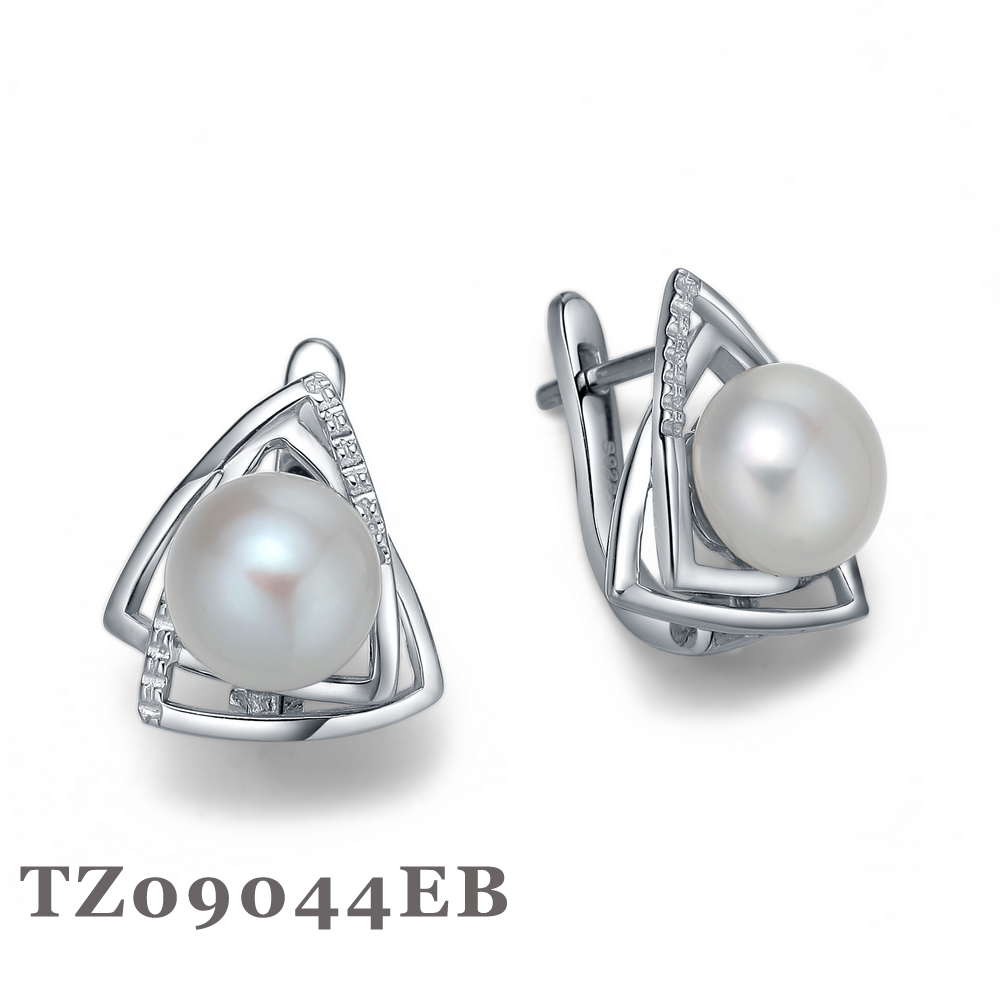 Silver Pearl Earring TZ09044EB