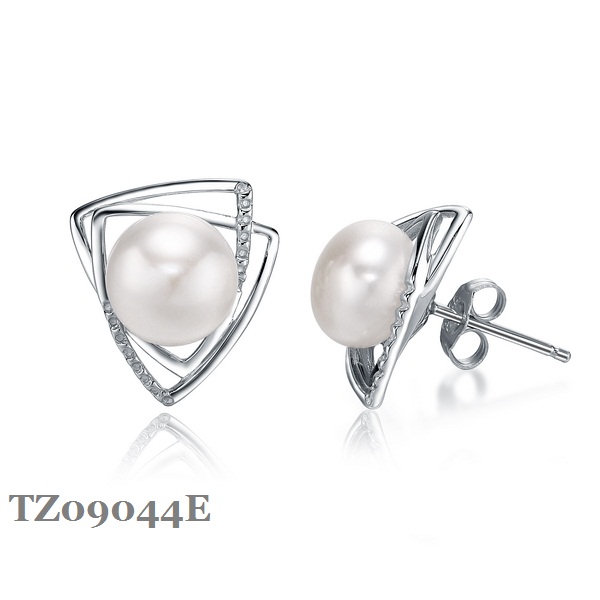 Silver Pearl Earring TZ09044E