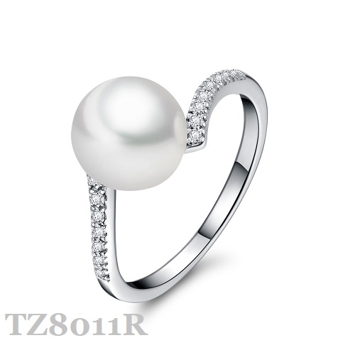 Silver Pearl Ring TZ8011R