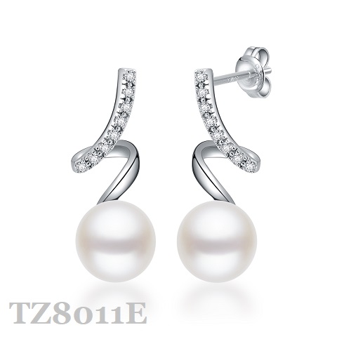 Silver Pearl Earring TZ8011E