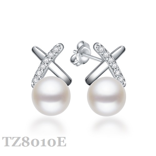 Silver Pearl Earring TZ8010E