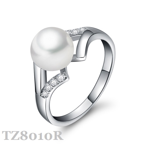 Silver Pearl Ring TZ8010R