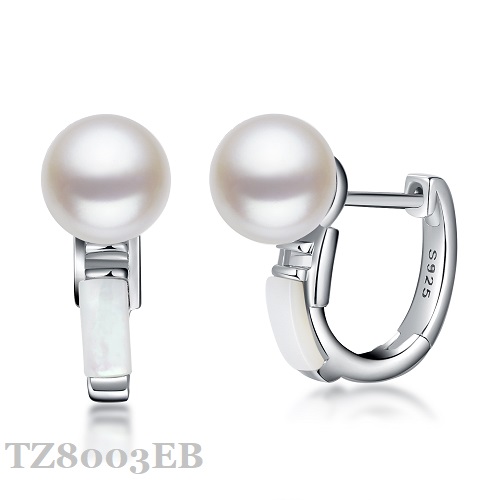 Silver Pearl Earring TZ8003EB