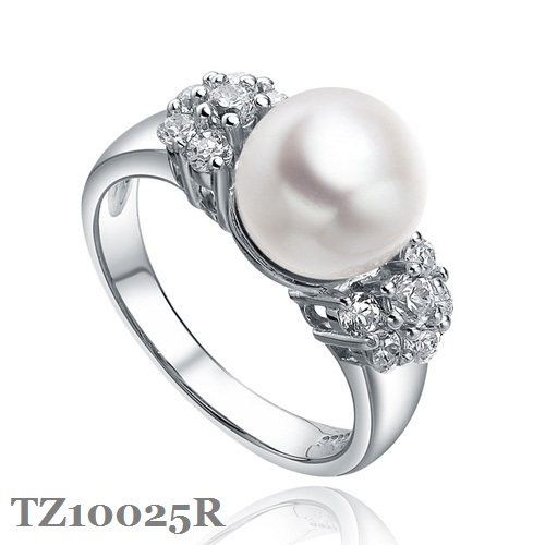 Silver Pearl Ring TZ10025R