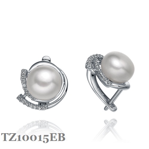 Silver Pearl Earring TZ10015EB