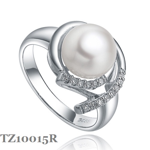 Silver Pearl Ring TZ10015R