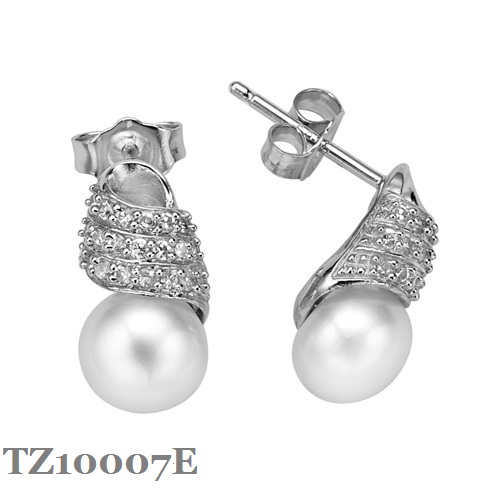 Silver Pearl Earring TZ10007E