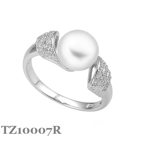 Silver Pearl Ring TZ10007R