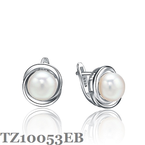 Silver Pearl Earring TZ10053EB