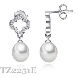 Silver Pearl Earring TZ2251E